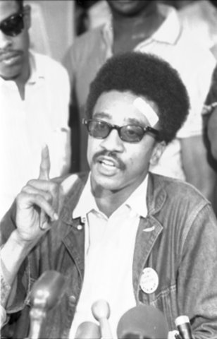 H. Rap Brown gives a speech