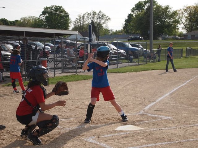 Played softball for the first time