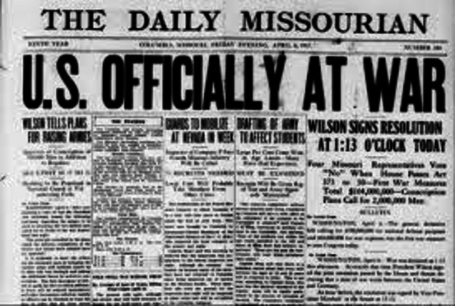 U.S. enters World War 1