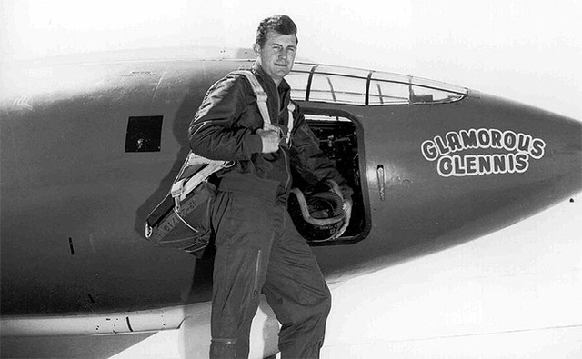 Chuck Yeager breaks sound barrier
