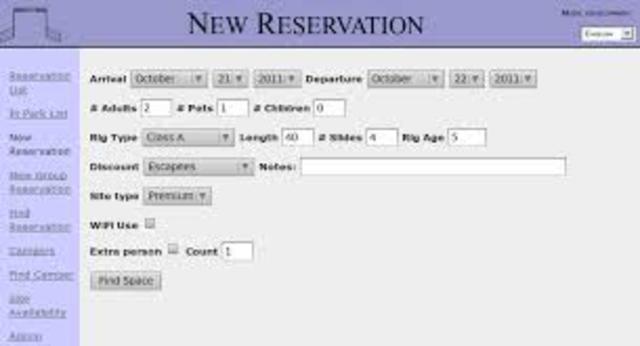 reservtion system