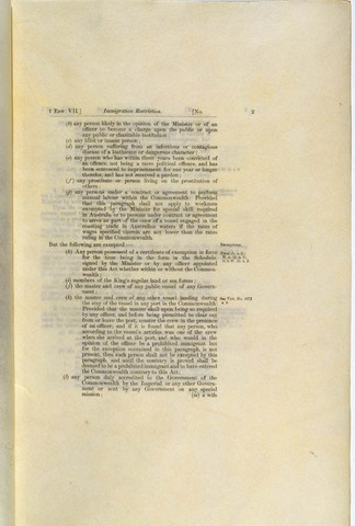 immagration resctriction act