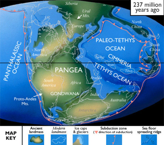 Pangaea breaks up