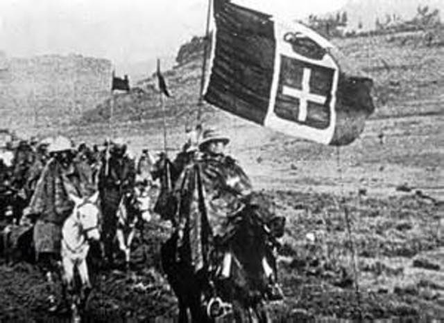 Italian Army invades Ethiopia in Africa