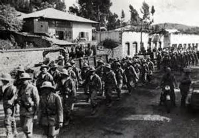 Italian Army invades Ethiopia in Africa