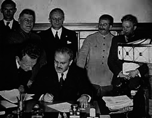 Germanyh and The USSR sign the Non-Aggressionn Pact