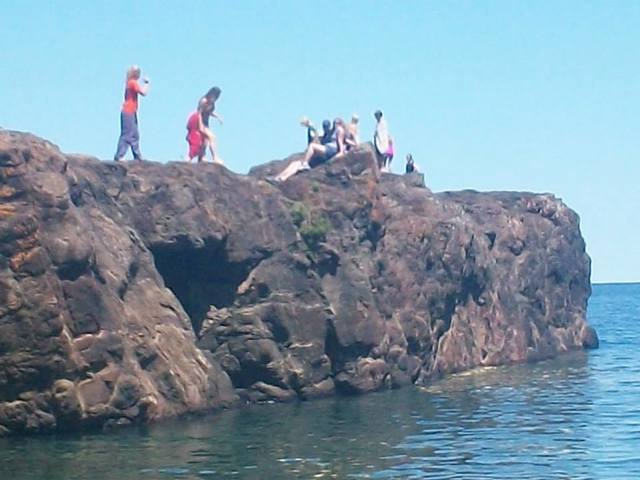 First jumped off a cliff