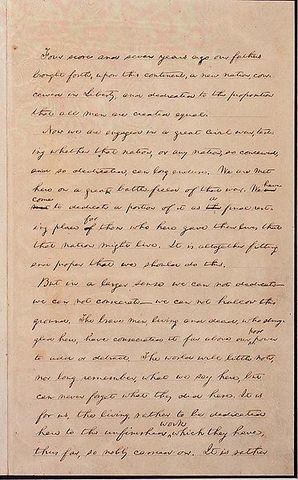 Creation of the Gettysburg Adress