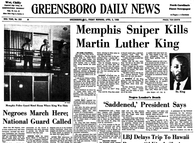 Reginas expirence of the Martin Luther King shooting