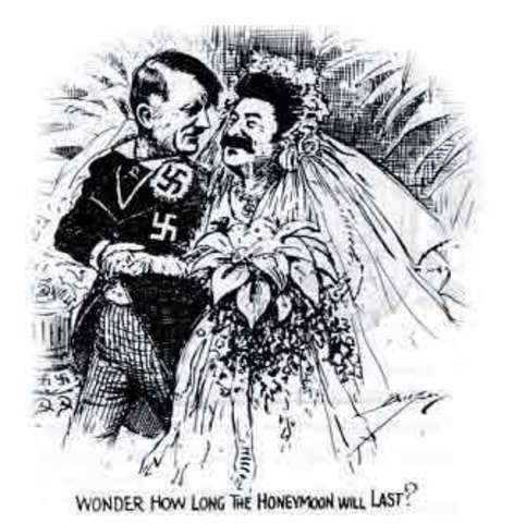 Nazi-Soviet Pact signed by Hitler and Stalin