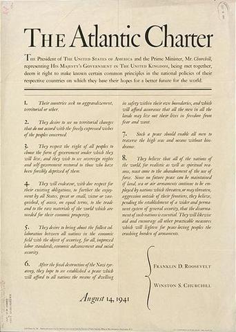 Churchill and FDR issue the Atlantic Charter