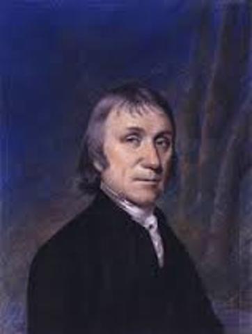 Joseph Priestley descubre el oxigeno y muestra que el aire esta formado por diferentes gases