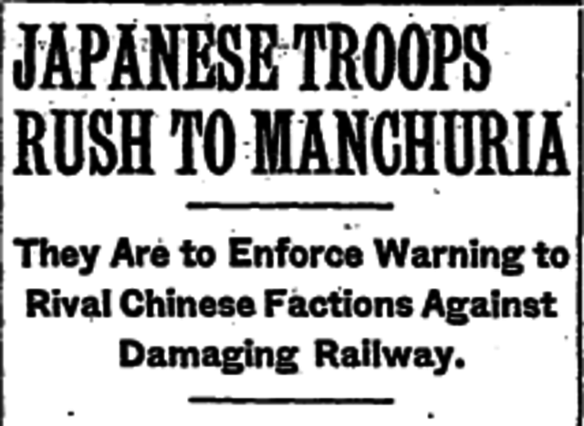 Japanese Take-over of Manchuria