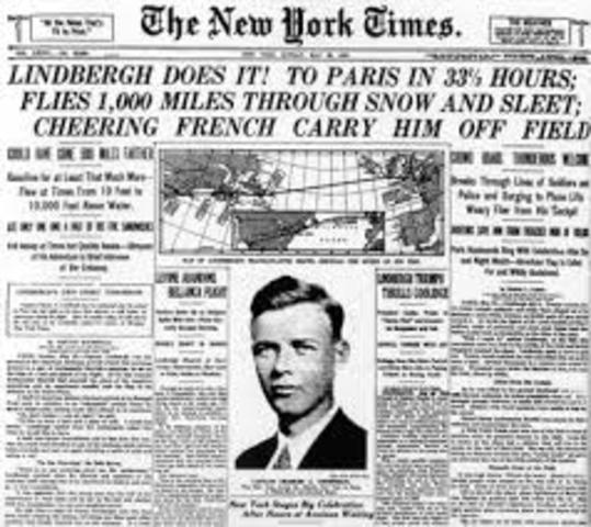 Sacco and Vanzetti are executed.Charles Lindbergh flies across the Atlantic.
