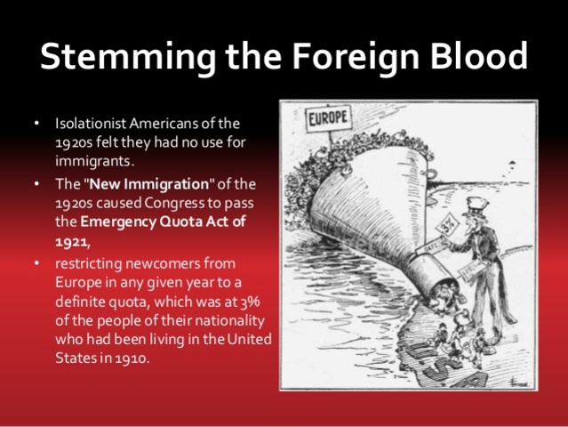 The stock market begins its spectacular rise.National Origins Act replaces Emergency Quota Act.