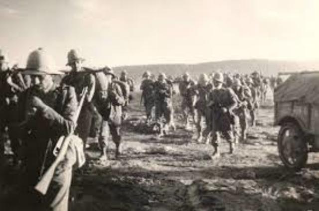 1935 Italian Army invades Ethiopia in Africa
