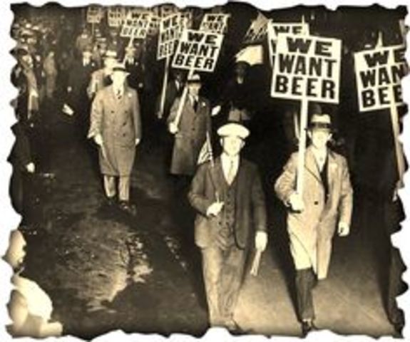 The 19th Amendment to the U.S. Constitution is adopted.Prohibition begins.
