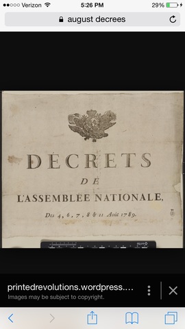 August Decrees and Declaration of Rights of Man