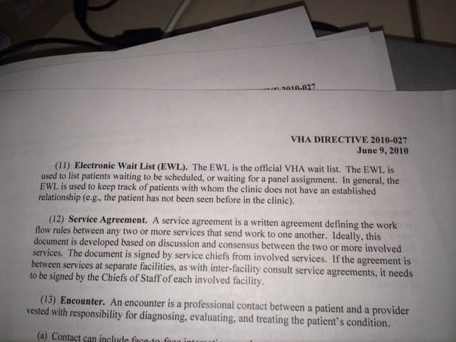 VA Directive About Electronic Wait List (EWL)
