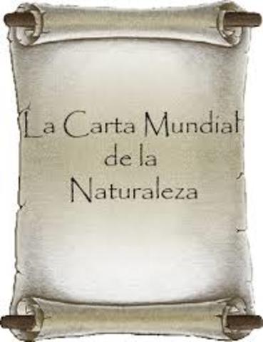 Se crea la carta mundial de la naturaleza
