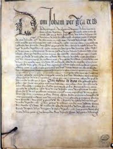 Spain & Portugal agree to Treaty of Tordesillas