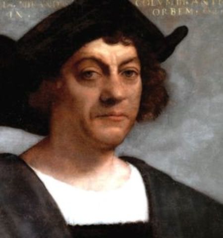 C.Columbus spots land in North America