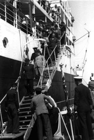 Tel Aviv celebration of Harbor for Jewish passengers and immigrants
