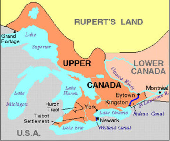 Cananda Act- creation of Upper and Lower Canada