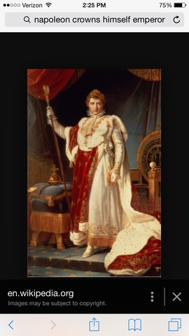 Napoleon is consecrated as Emperor