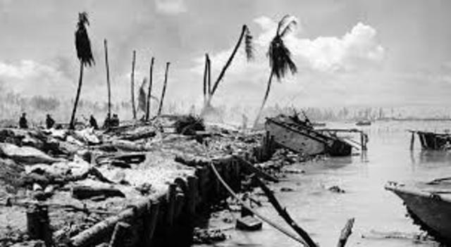 U.S. forces invade Tarawa.
