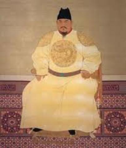 Zhu Yuanzhang's army eliminates the military forces of the Yuan Dynasty.