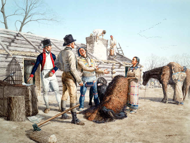 Toussaint Charbonneau and Sacagawea join the Expedition