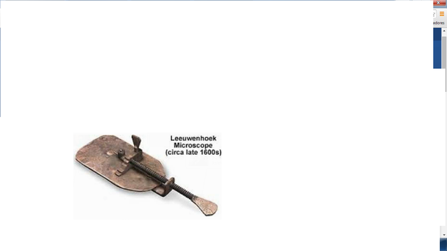 CREACION DEL MICROSCOPIO PRIMITIVO