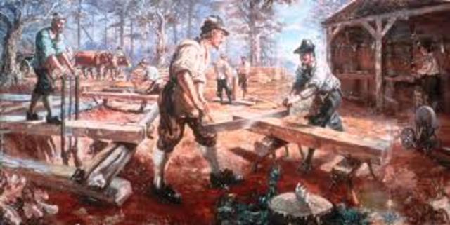 The people started to build, and settle on the land.