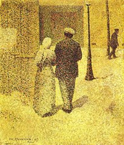 Charles Angrand, Man and Woman on the Street