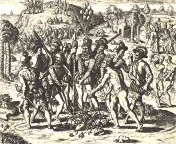 Vasco Nunez de Balboa made an overland crossing of the Isthmus of Panama.