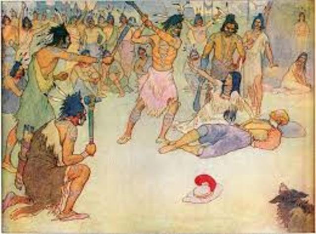 John Smith captured and ready to be beaton up