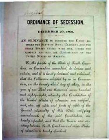 South Carolina secedes