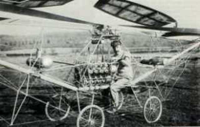 De eerste helikopter die vloog