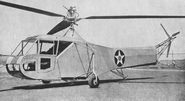 eerste helikopter gebruikt door sikorsky