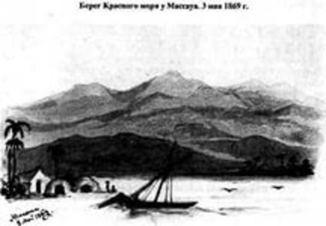 После окончания университета Миклухо-Маклай совершает самостоятельное путешествие по побережью Красного моря