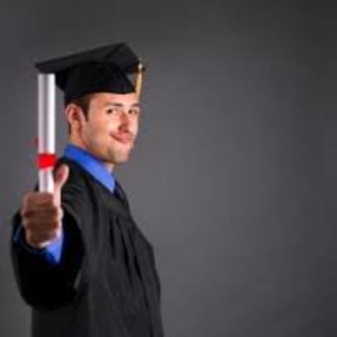 Chris Graduates from college