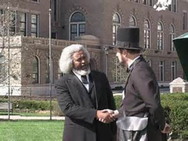 frederick douglas meets with president lincoln