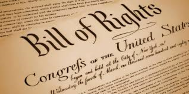 The first ten amendments added to the Constitution in 1791 became known as the Bill of Rights.