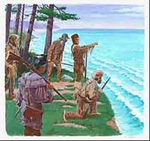 The men reach the Pacific