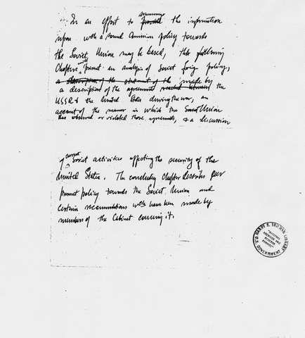 LONG TELEGRAMME: Clifford-Elsey Report