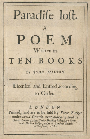 John Milton begins paradise lost