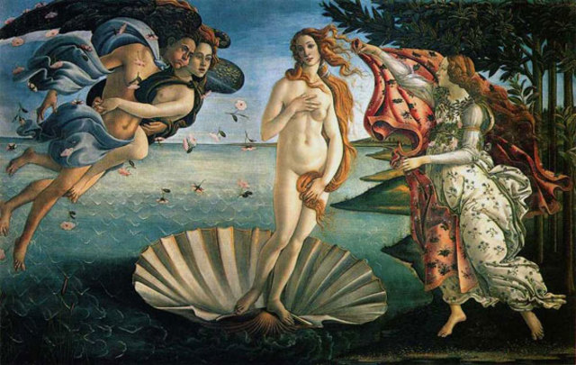 BOTTICELLI PAINTS THE BIRTH OF VENUS
