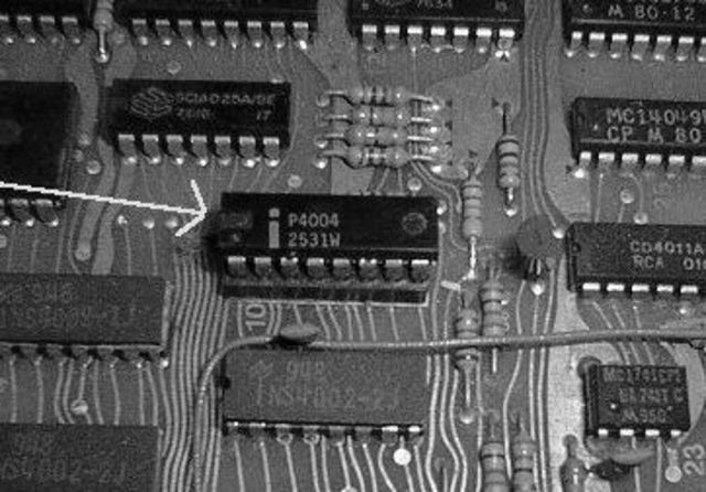 microprocesador: Intel 4004 en 1971 d.c