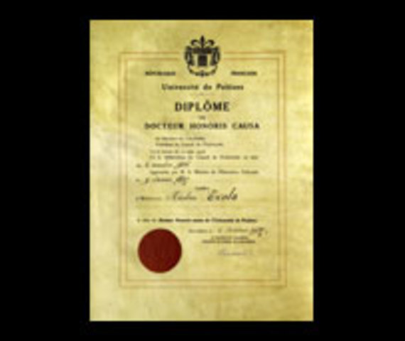Certificate of Honorary Doctorate